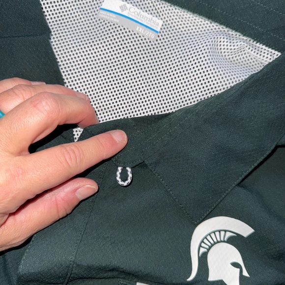 Columbia PFG Tamiami Short Sleeve Shirt Men's XXL MSU Michigan State Fishing - Picture 2 of 3
